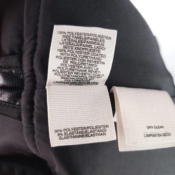 RACHEL Rachel Roy Textured A Line Skater Faux Leather Trim Scuba Dress - Picture 16 of 16